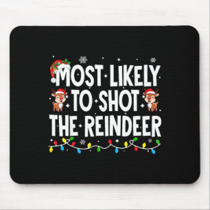 Tapis De Souris Plus susceptible de tirer sur le Père Noël de Noël