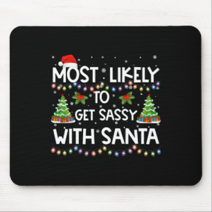 Tapis De Souris Plus susceptible d'obtenir Sy avec Santa Joyeux No