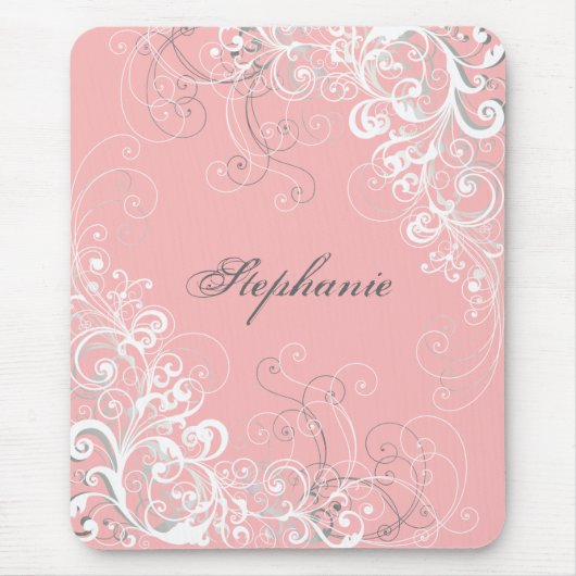 Tapis De Souris Plutôt Baroque Rose (Devant)