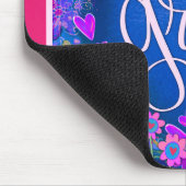 Tapis De Souris Plutôt Bleu Inspirant Floral Grace Inspirivity (Coin)