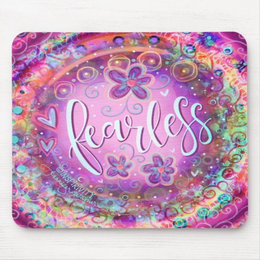 Tapis De Souris Plutôt Violet BoHo Inspiritisme sans peur (Devant)