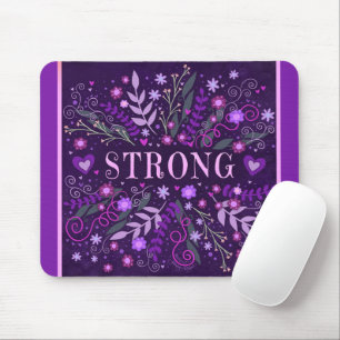Tapis De Souris Plutôt Violet Floral Forte Inspiribilité Inspirant
