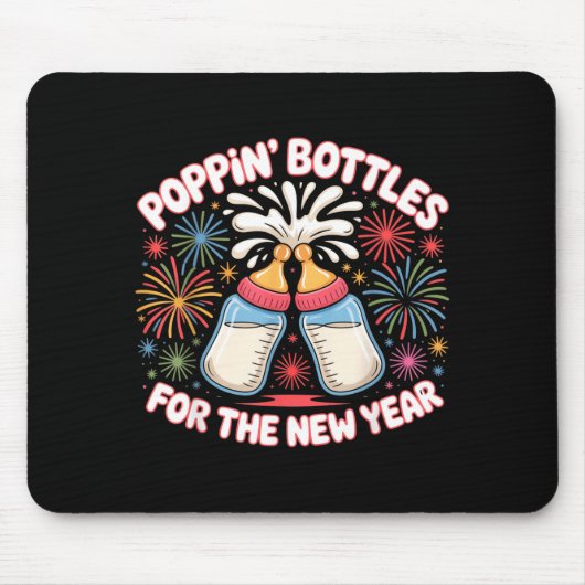 Tapis De Souris Pn Bottles For The New Year Funny Baby Milk Toast  (Devant)