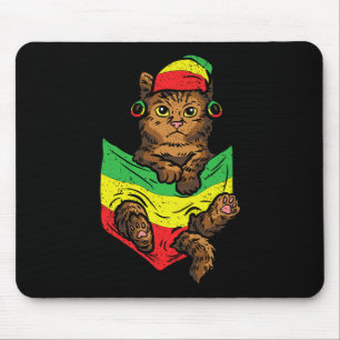 Tapis De Souris Poche de chat Noir Histoire Mois Couleur Hommes Ki