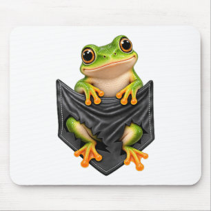 Tapis De Souris Poche de grenouille drôle pour hommes et femmes an