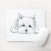 Tapis De Souris Pochette de souris Westie (Avec souris)
