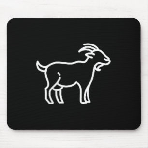 Tapis De Souris Pocket Patch Badge Apparel Co. Chèvre Animal Mauva