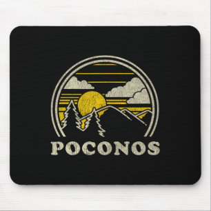 Tapis De Souris Poconos Pennsylvanie Pa T Shirt Vintage Randonnée 