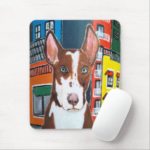 Tapis De Souris Podenco en ville Peinture d'Alfred Fox