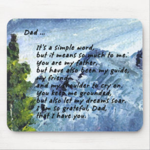 Tapis De Souris Poème pour le papa