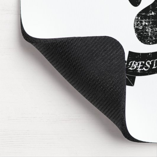 Tapis De Souris Poignée de chien détendue avec ruban (Coin)