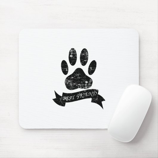 Tapis De Souris Poignée de chien détendue avec ruban (Avec souris)