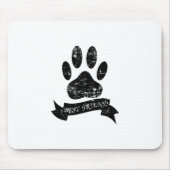 Tapis De Souris Poignée de chien détendue avec ruban (Devant)