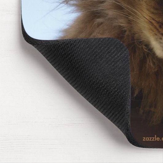 Tapis De Souris Poil long Tabby Chat Mousepad (Coin)