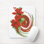 Tapis De Souris Poinsettia Swirl (Avec souris)