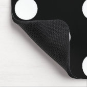 Tapis De Souris Point de polka blanc noir - Mousepad (Coin)