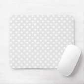 Tapis De Souris Point de polka gris-clair et blanc (Avec souris)