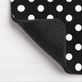 Tapis De Souris Point de polka noir et blanc (Coin)