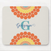 Tapis De Souris Point d'été de la mer Égée - radiant monogramme Ma (Devant)