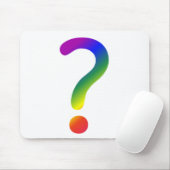 Tapis De Souris Point d'interrogation arc-en-ciel (Avec souris)