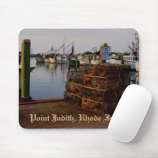 Tapis De Souris Point Judith, Île de Rhode (Avec souris)