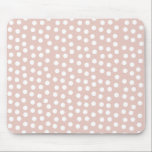 Tapis De Souris Point rose pâle<br><div class="desc">Un design rose vif simple et élégant,  avec quelques pois blancs. Facilement personnalisable avec votre nom ou monogramme.</div>