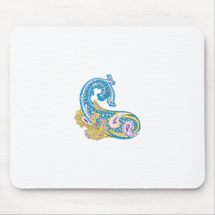 Tapis De Souris Point, Sherpa Blue, Design de sable doré