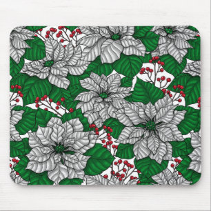 Tapis De Souris Pointe blanche, motif de Noël