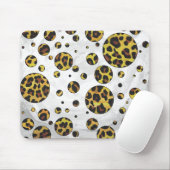 Tapis De Souris Pointe Leopard Brown et Jaune (Avec souris)