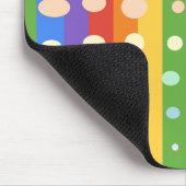 TAPIS DE SOURIS POINTS ARC-EN-CIEL RAYÉS (Coin)