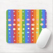 TAPIS DE SOURIS POINTS ARC-EN-CIEL RAYÉS (Avec souris)