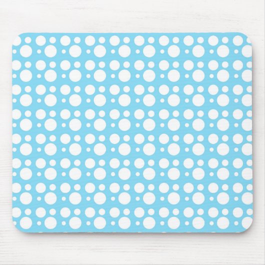 Tapis De Souris points blancs, bleu clair (Devant)