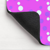 Tapis De Souris points blancs et bleus, rose (Coin)