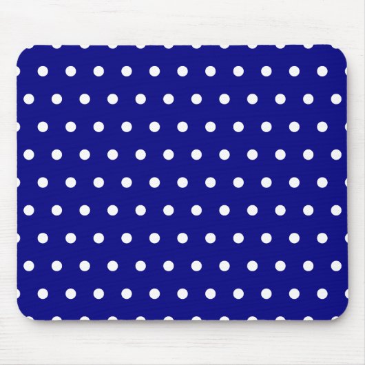 Tapis De Souris Points blancs et marine (Devant)