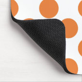 Tapis De Souris Points blancs et orange (Coin)