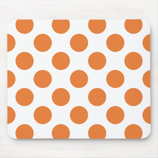 Tapis De Souris Points blancs et orange (Devant)