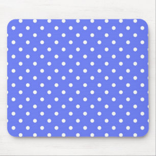 Tapis De Souris points blancs sur fond bleu.