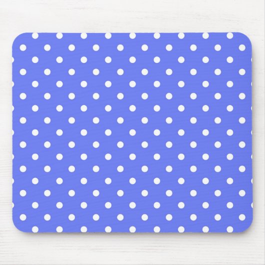 Tapis De Souris points blancs sur fond bleu. (Devant)