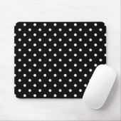 Tapis De Souris points blancs sur fond noir (Avec souris)