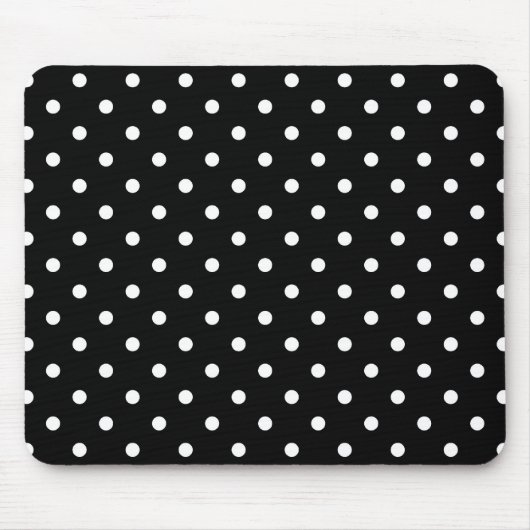 Tapis De Souris points blancs sur fond noir (Devant)