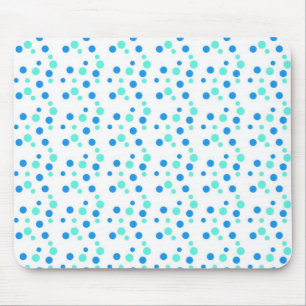 Tapis De Souris points bleus, blanc