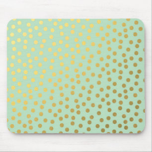 Tapis De Souris Points Confetti Or Chic Mint