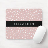 Tapis De Souris Points Dalmatiens Rose, Points Dalmatiens, Votre N (Avec souris)