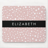 Tapis De Souris Points Dalmatiens Rose, Points Dalmatiens, Votre N (Devant)