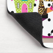 Tapis De Souris Points de fille de scooter d'agent immobilier (Coin)