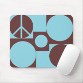 Tapis De Souris Points de paix bleus et Brown (Avec souris)