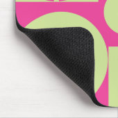 Tapis De Souris Points de paix rose et vert (Coin)