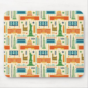 Tapis De Souris Points de repère des Etats-Unis d'Amérique