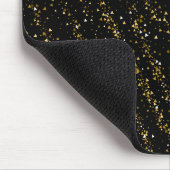 Tapis De Souris Points de Triangle Doré sur Fond Noir Luxe Brillan (Coin)