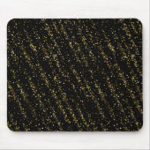 Tapis De Souris Points de Triangle Doré sur Fond Noir Luxe Brillan (Devant)